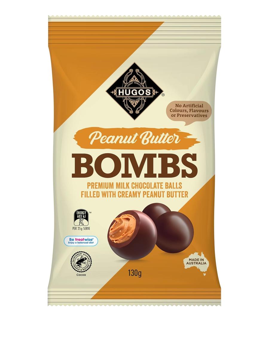 Chocolate Peanut Butter Bombs by Hugos Chocolates